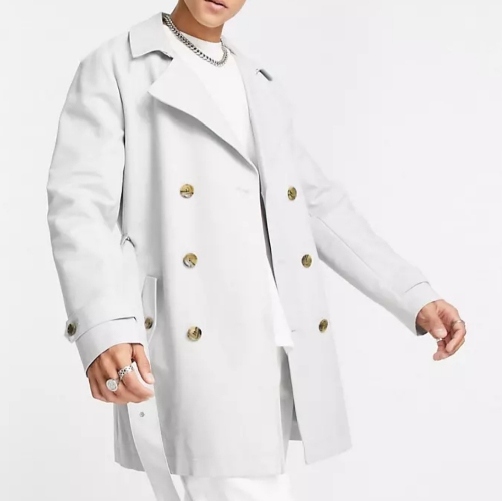 ASOS Rain Resistant Double Breasted Trench Coat